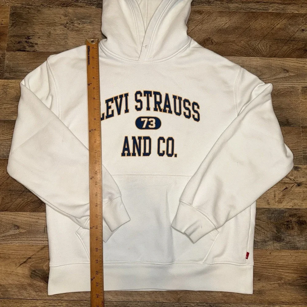 Levi Strauss & Co Relaxed Fit White Hoodie Size Small
